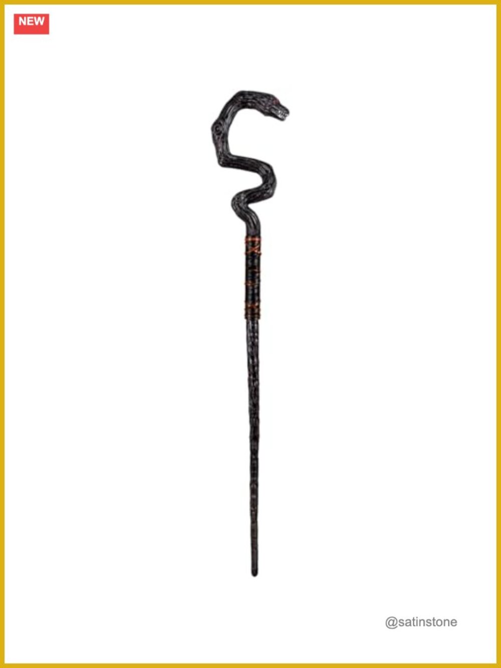 Wizard Snake Staff Prop Plastic Serpent Walking Cane Costume Accessory